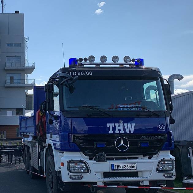 Das THW-Hilfs- und Koordinationszentrum am Nürburgring