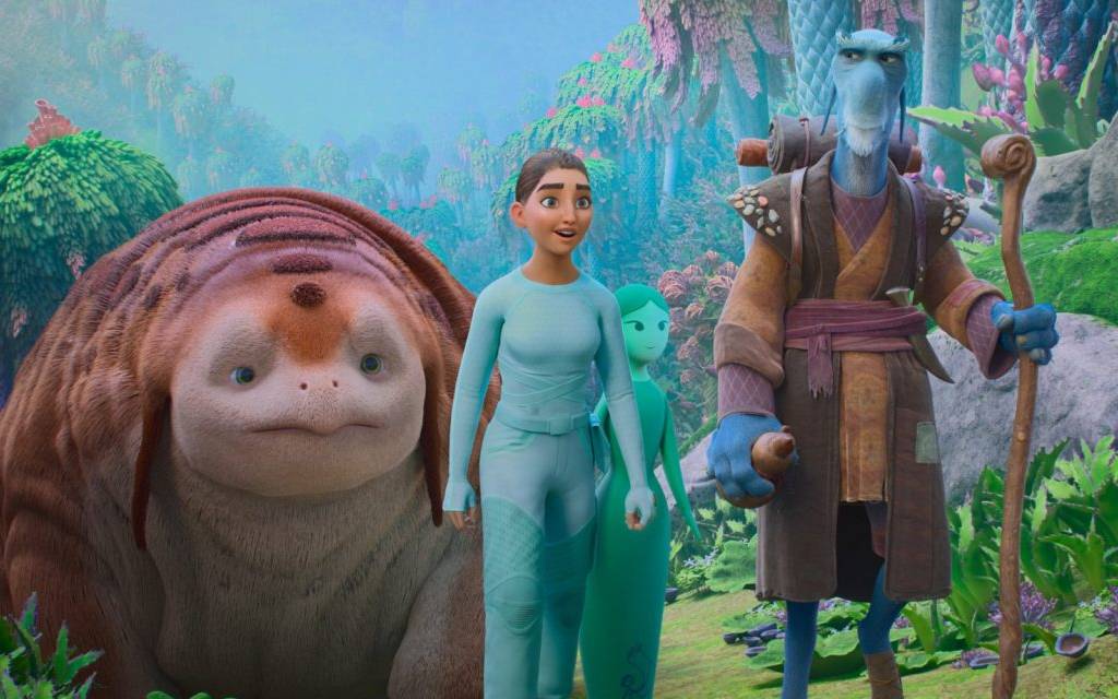 Eva und ihre Freunde auf der Erde.