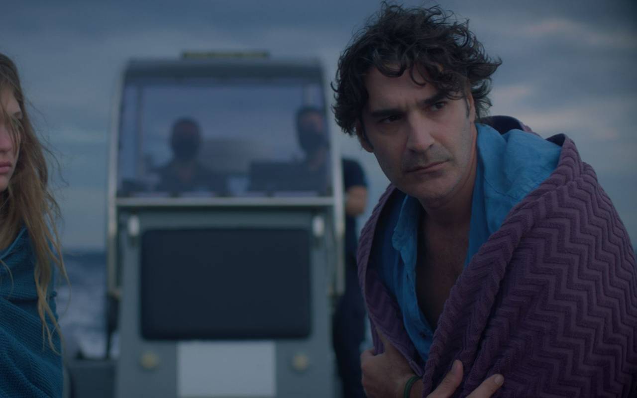 Orestis und Klelia auf einem Boot.