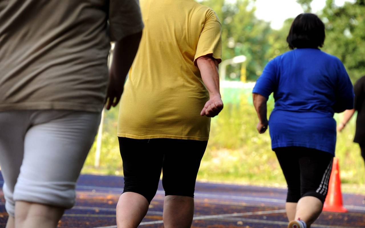 Übergewichtige Menschen machen Sport
