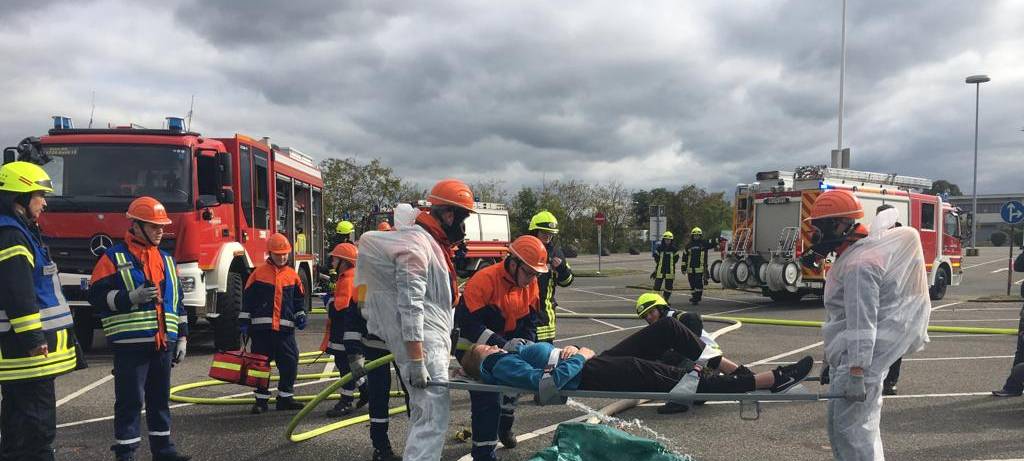 Große Übung für Feuerwehr-Nachwuchs