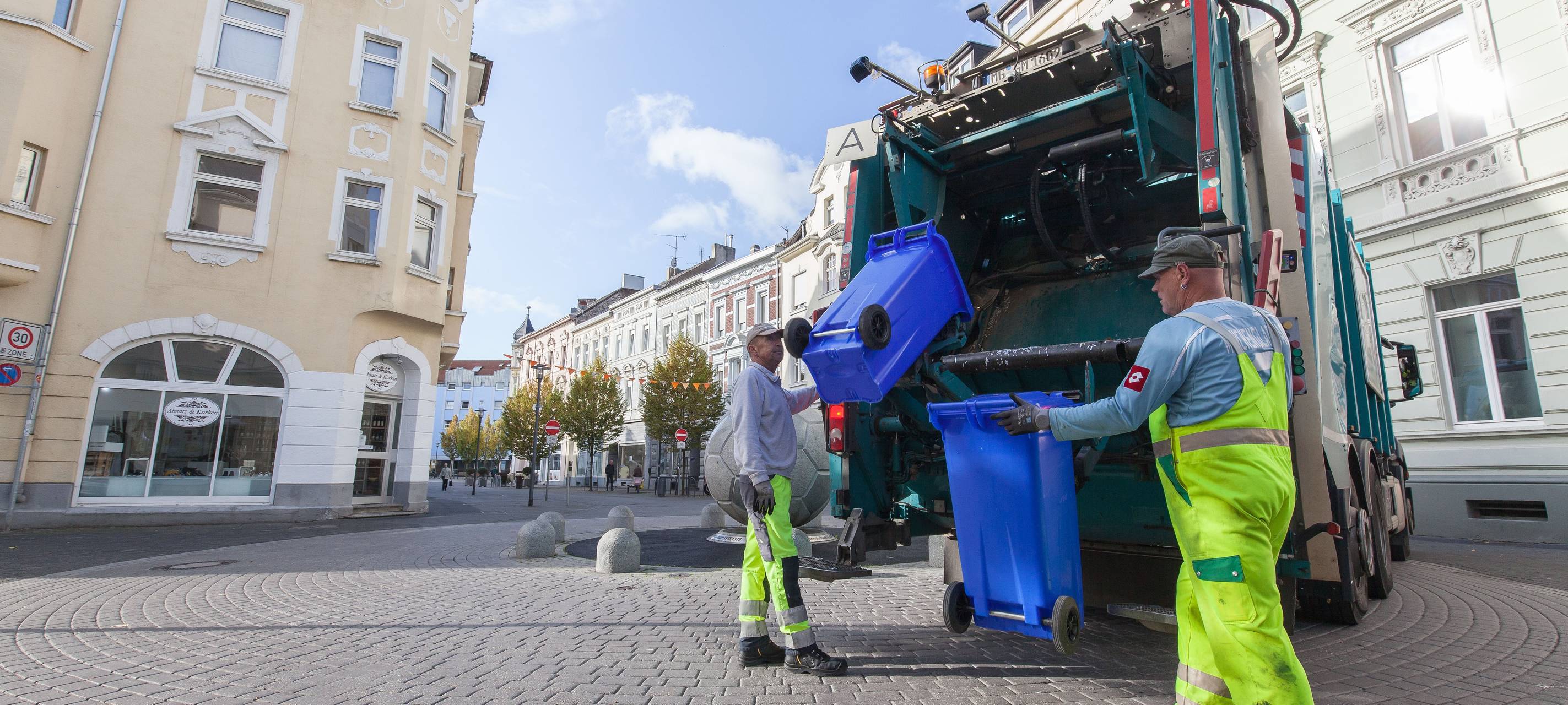 Papiercontainer in der Stadt wurden abgebaut