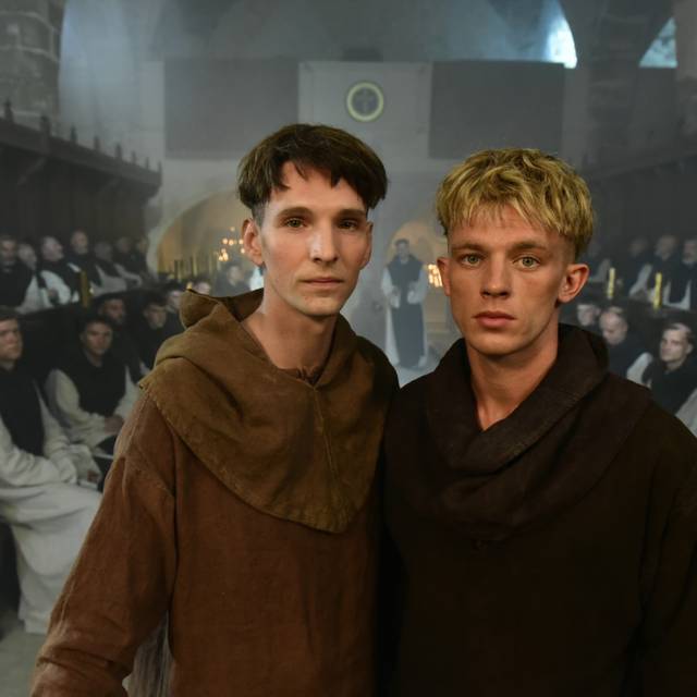 Die beiden Freunde im Kloster. 