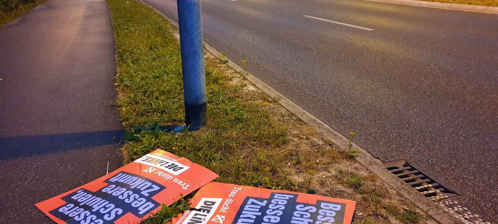 Wahlplakate: Vandalismusschäden