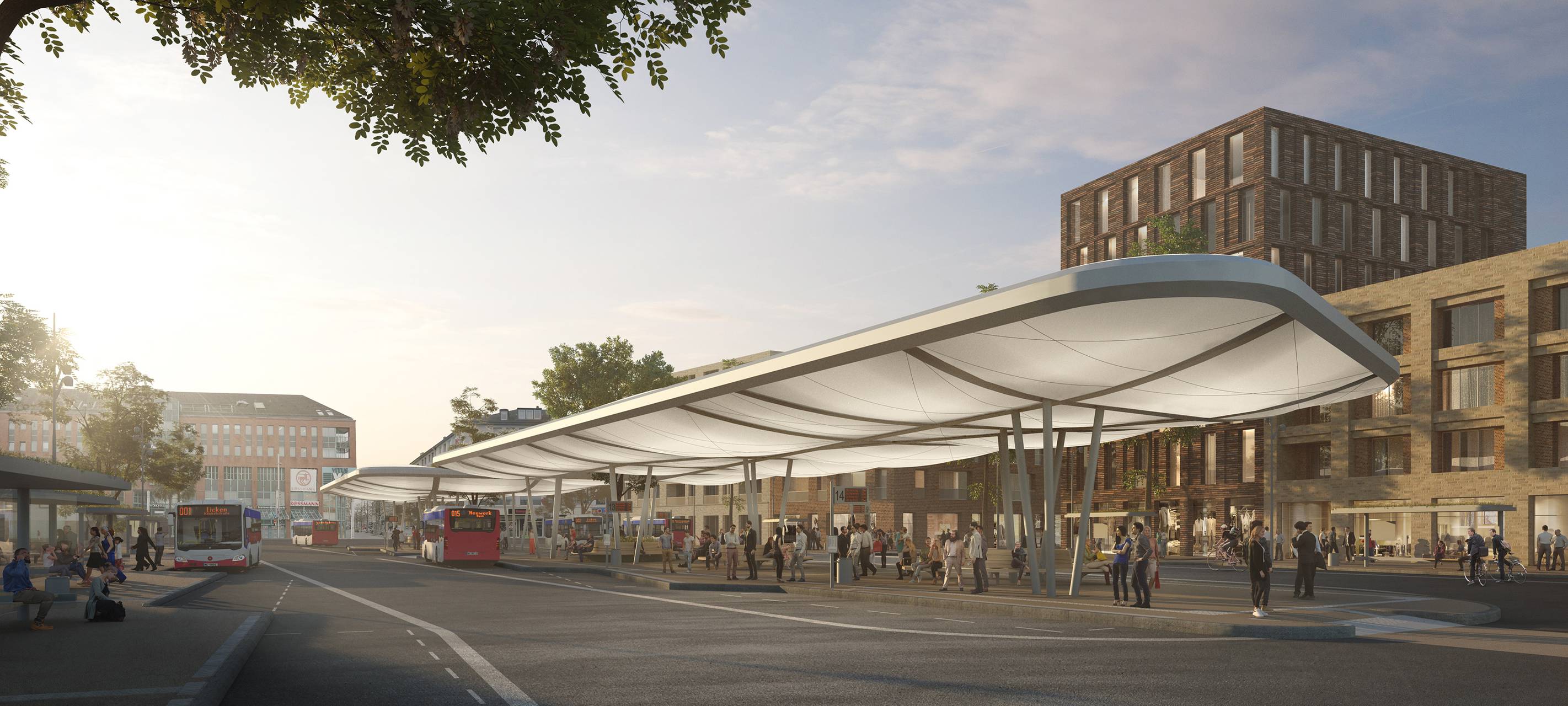 Neues Ampelsystem am Busbahnhof installiert