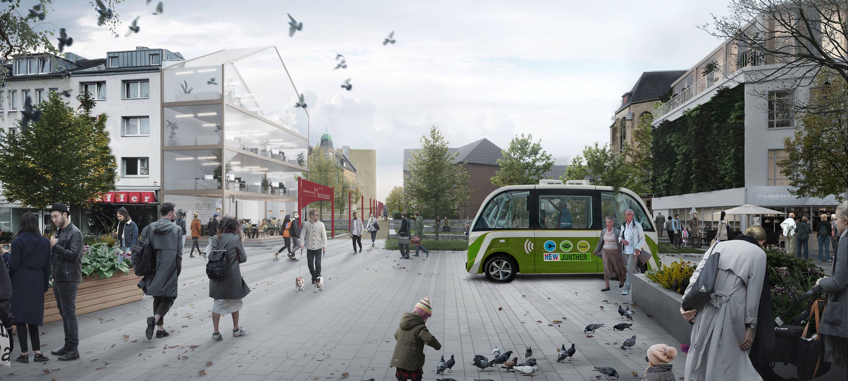 Selbstfahrende E-Busse auf Hindenburgstraße geplant