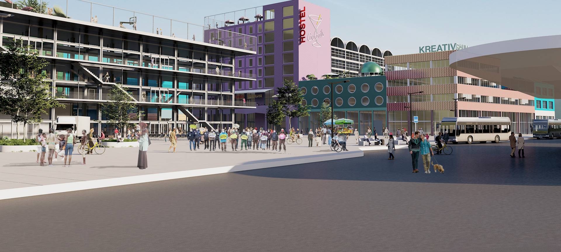 Masterabsolvent mit Entwurf für Haus Westland