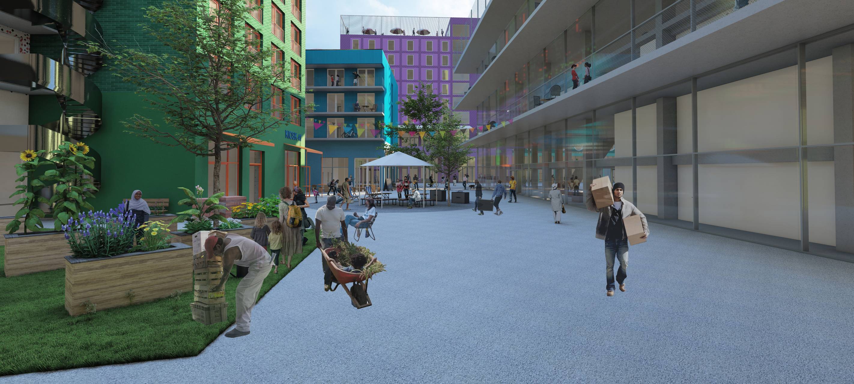 Masterabsolvent mit Entwurf für Haus Westland