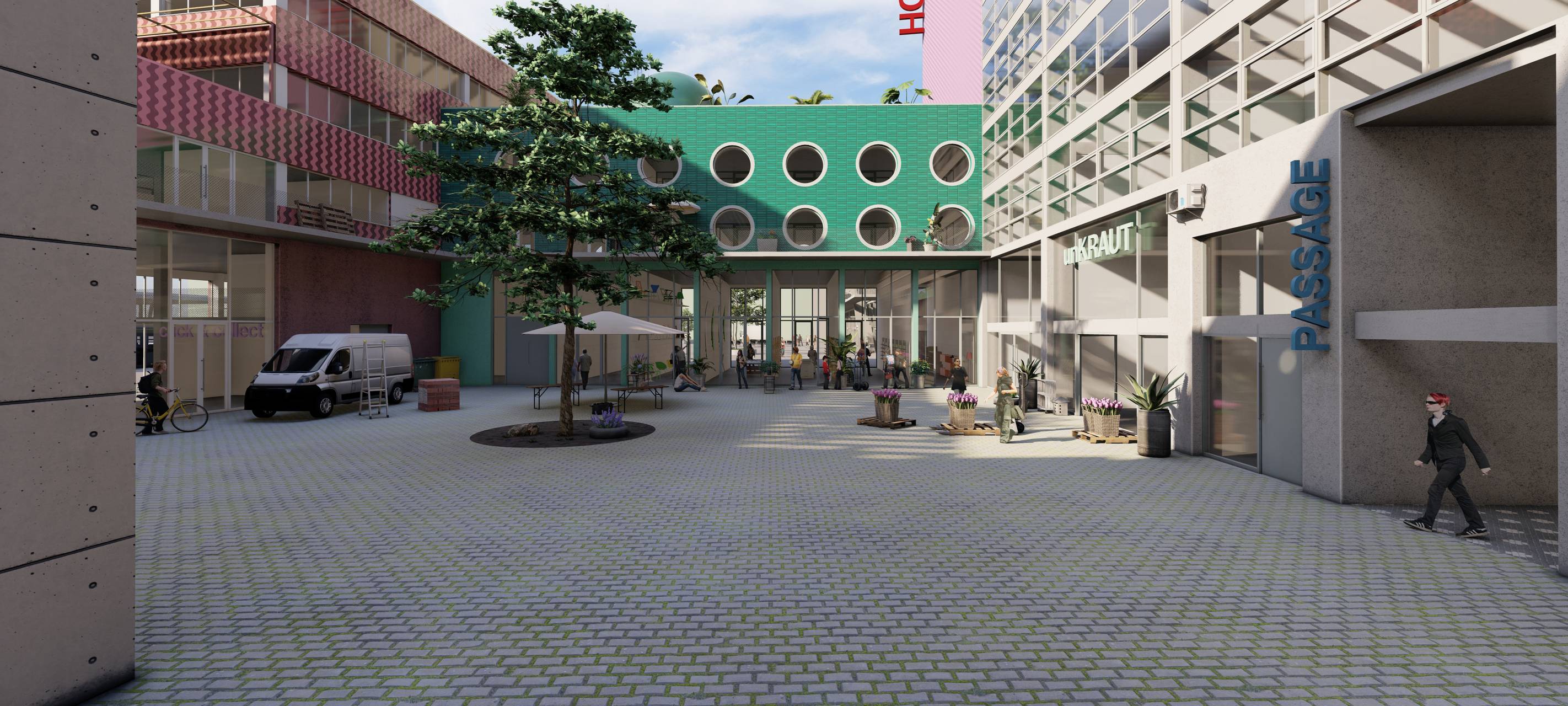 Masterabsolvent mit Entwurf für Haus Westland