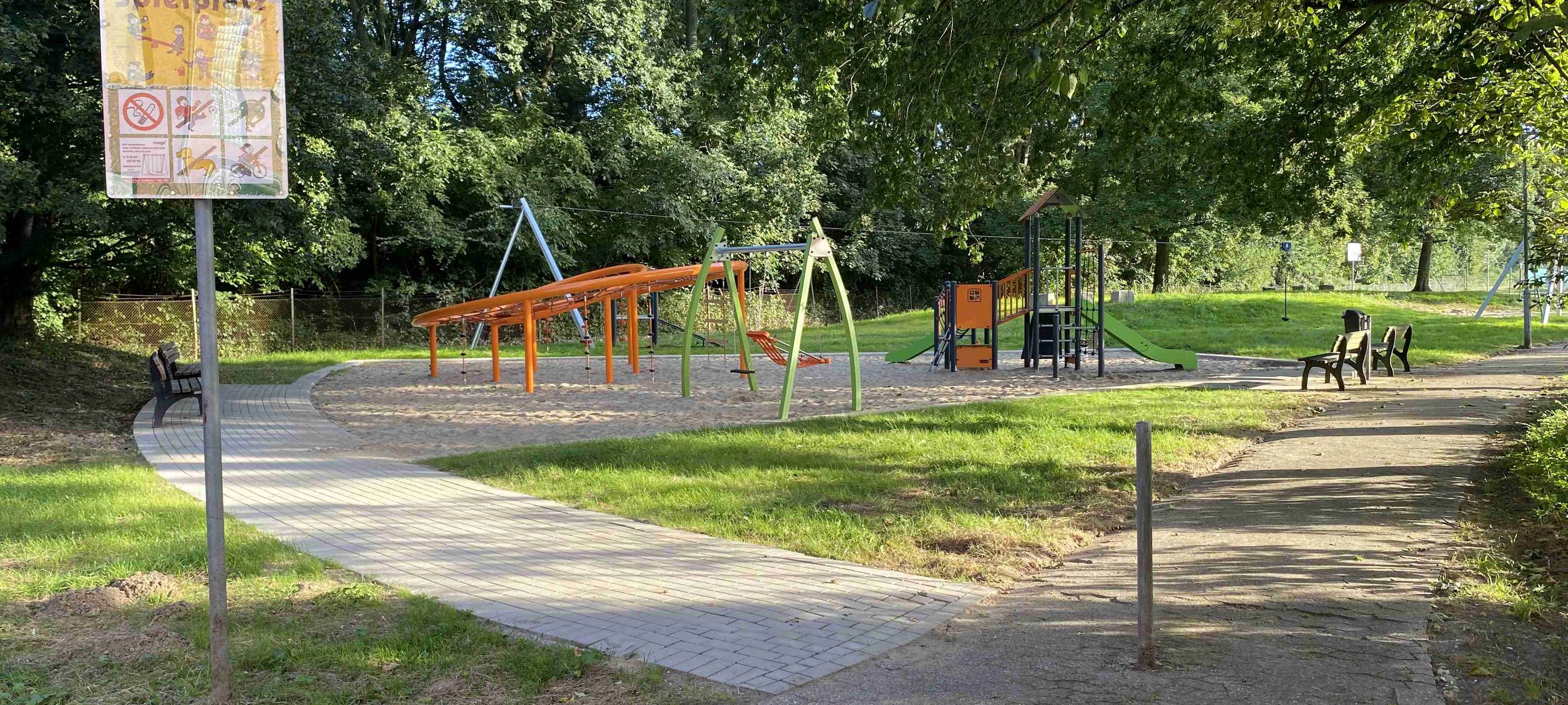 Umgebauter Spielplatz Gatherskamp