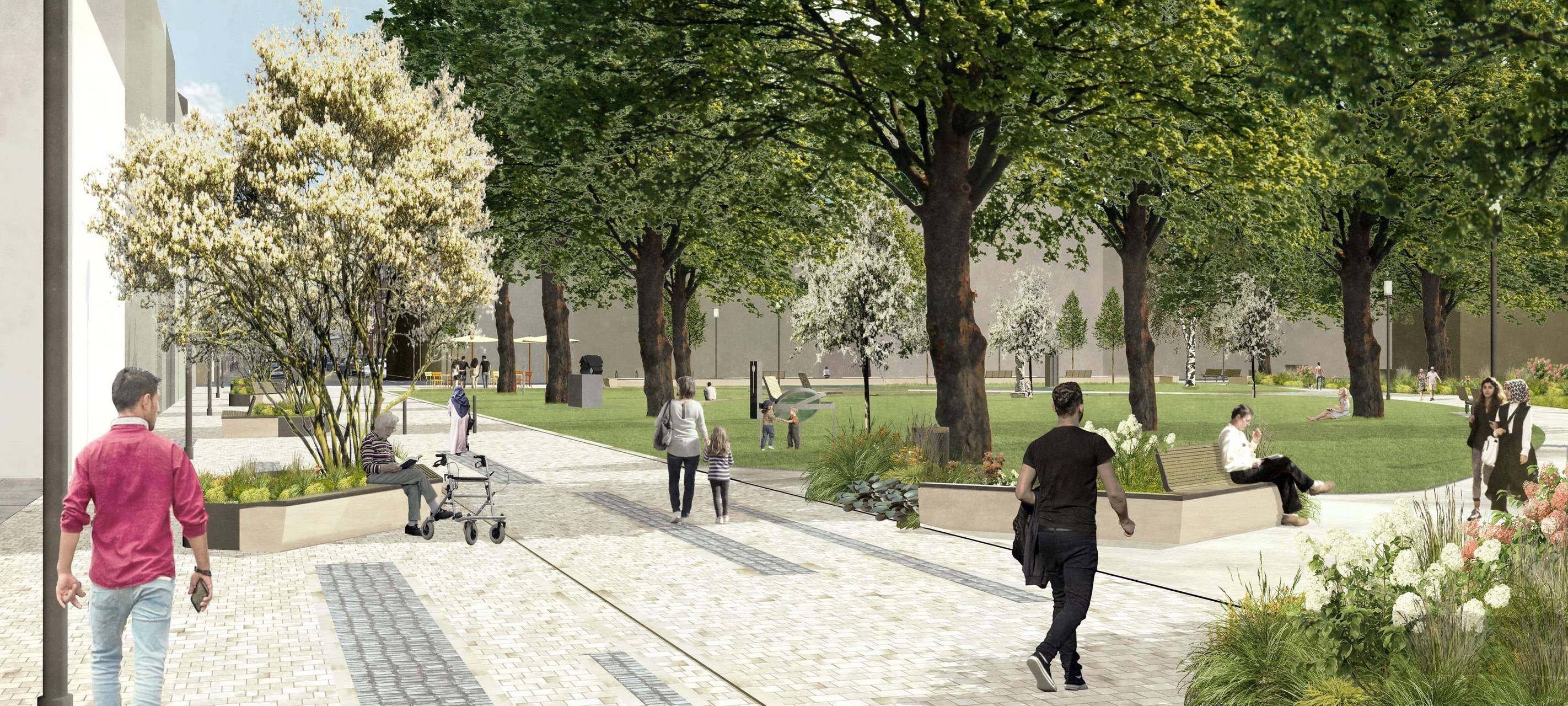 Einweihung des Adenauerplatzes im Gründerzeitviertel