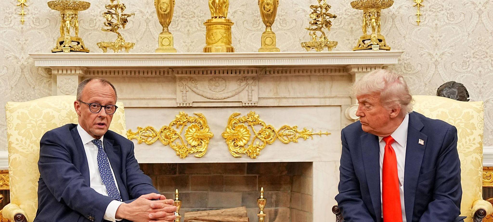 US-Präsident Trump empfängt Bundeskanzler Merz