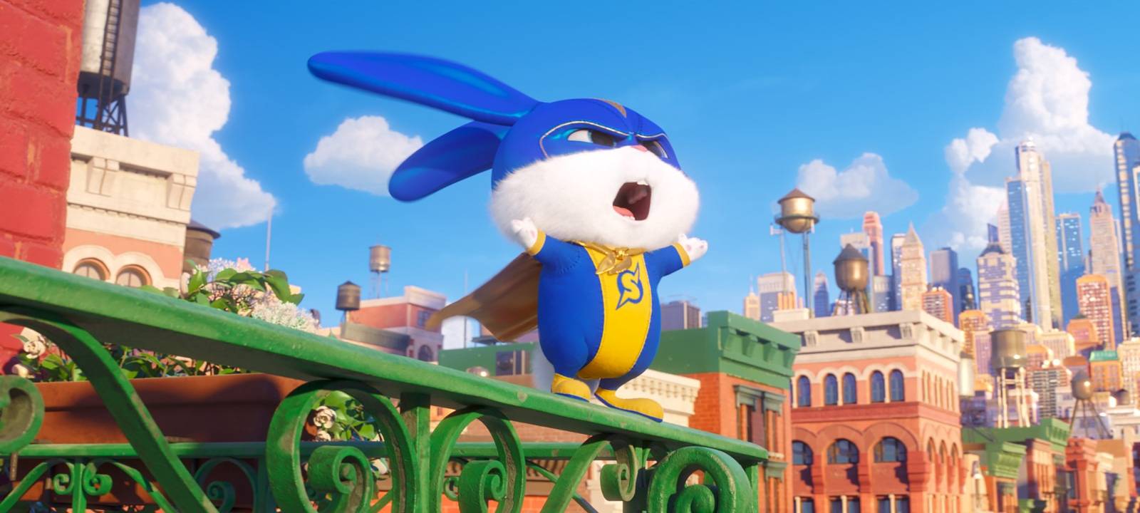 Kaninchen Captain Snowball rettet die Welt von der Dachterrasse aus