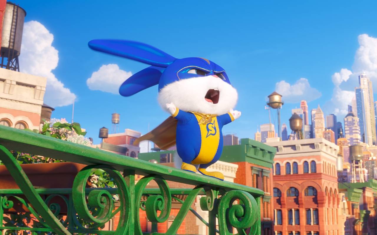 Kaninchen Captain Snowball rettet die Welt von der Dachterrasse aus