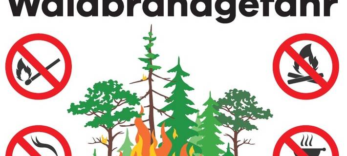 Hinweisschild Waldbrand