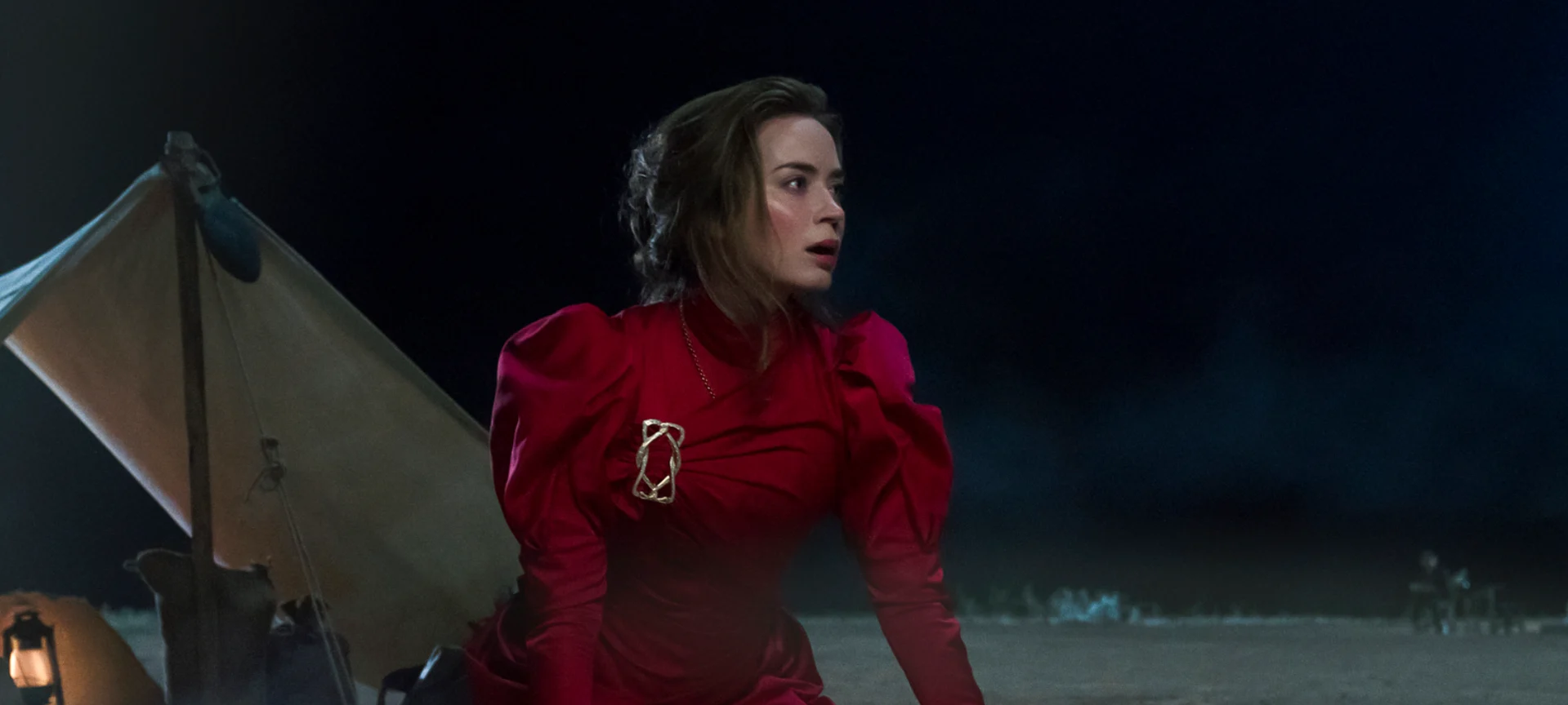 Cornelia nachts in der Prärie.