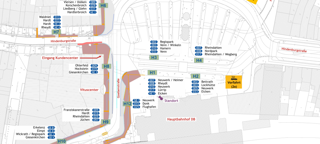 Provisorium für neuen Busbahnhof eingerichtet
